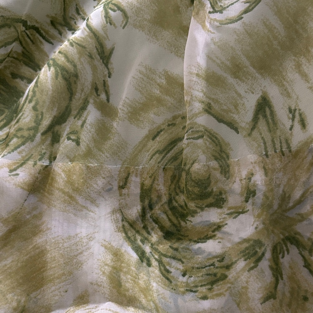 Vintage Algo Summer Olive Floral Cocktail Dress - Picture 11 of 12